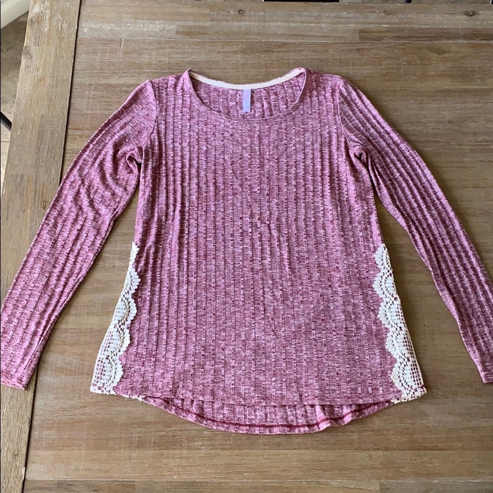 Xhilaration Maroon Long Sleeve Top